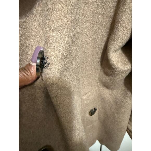 Calvin Klein Wool Cashmere Blend Peacoat Women’s XL Classic Button Coat in Oat - Picture 5 of 15